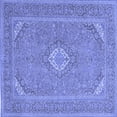 thumbnail image 1 of Ahgly Company Indoor Square Medallion Blue Traditional Area Rugs, 8' Square, 1 of 4