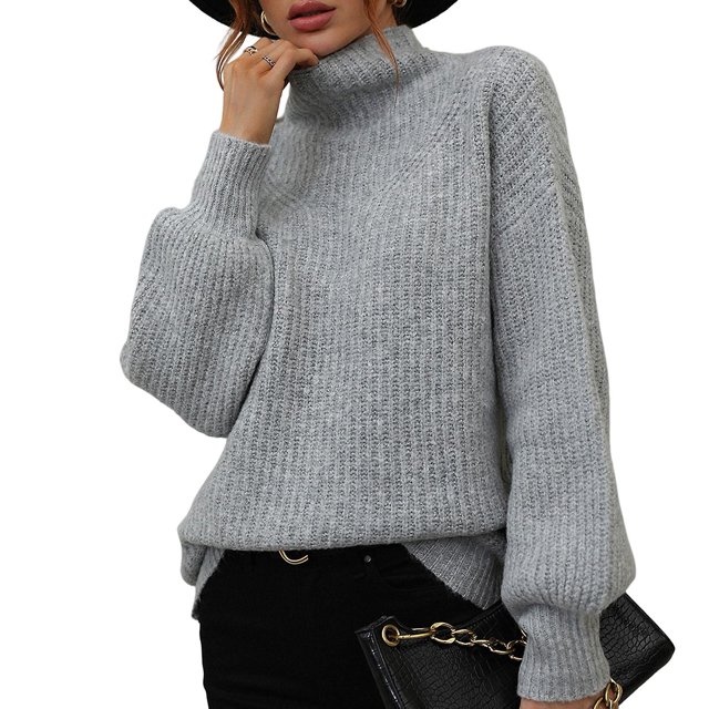 Pull d'Hiver Décontracté pour Femmes Manches Longues Chaud Doux