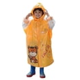 thumbnail image 1 of Chubasquero inflable de dibujos animados de pvc con mochila para niños y niñasamarilloL, 1 of 3