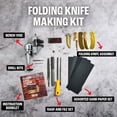 thumbnail image 4 of Man Crates Folding Knife Making Kit, Includes Blade, Linen Micarta Handle Scales, Vise, File for Father's Day Gifts, 4 of 6