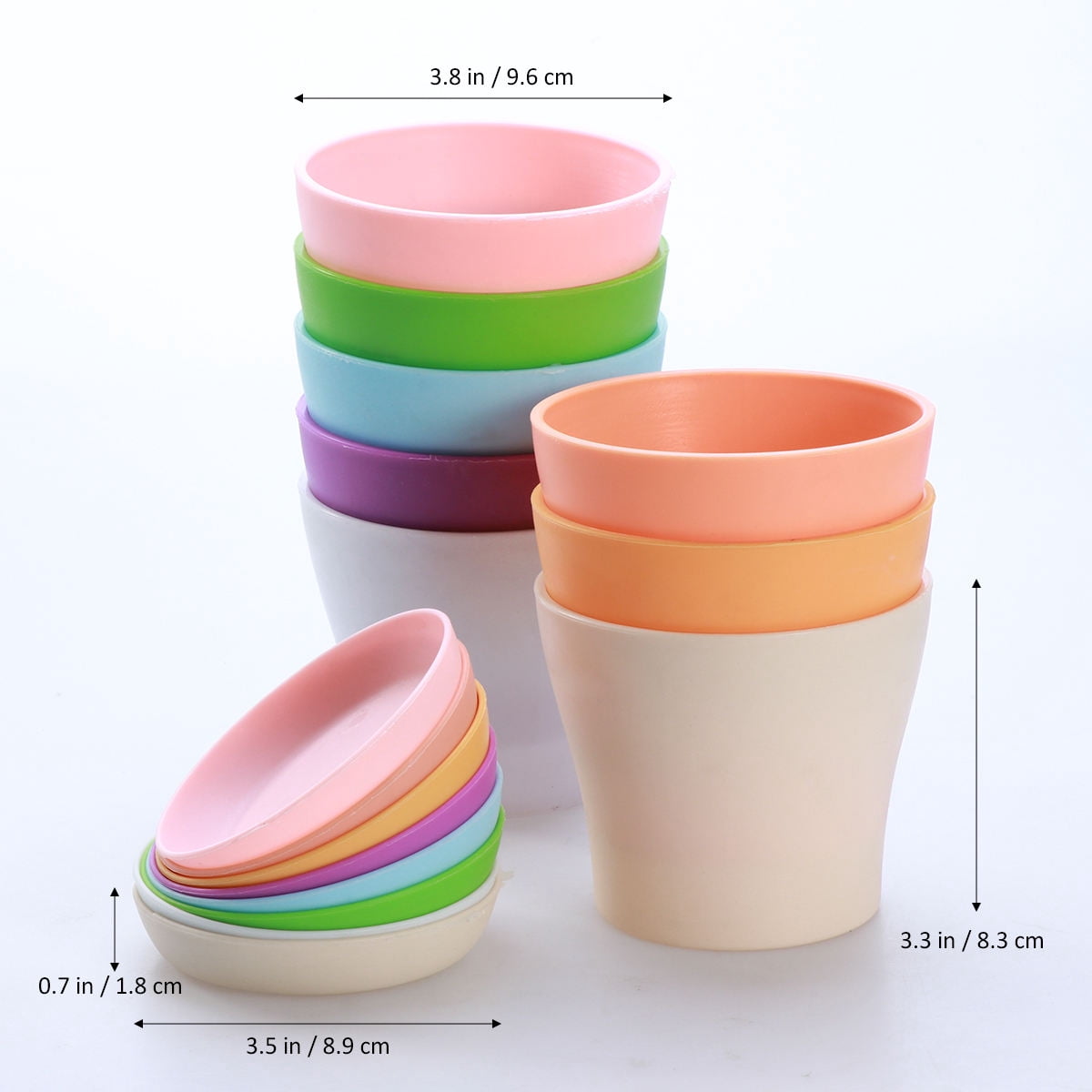 Masteelf  8 PCS Plastic Garden Planters Decorative Flower Pot Pots for Indoor Plants