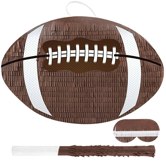 Piñata de fútbol Waenerec con palitos y adornos colgantes
