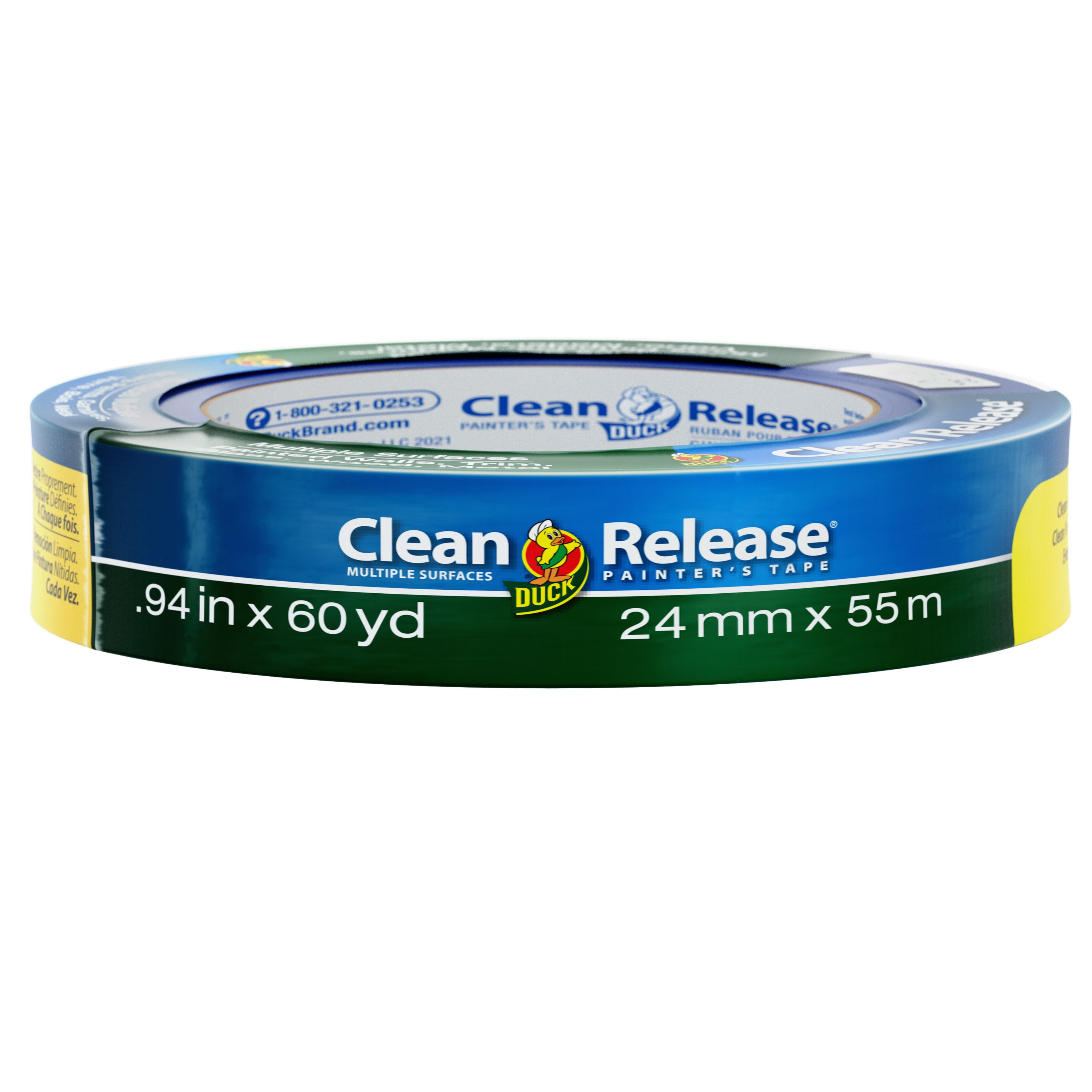 Blue Painters Tape Clean Release Trim Edge Finishing Masking，1"x55yds，12 Rolls 