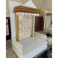thumbnail image 5 of Wooden Temple For Home And Office With LED Lights / Puja Mandir For Home / Wall Hanging And Table Top Mandir / Pooja Mandap / White Temple, 5 of 6