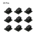 thumbnail image 2 of Clips de cable adhesivos organizador de cables para coche, oficina y hogar 21x19x12mm negro 20 piezas, 2 of 4