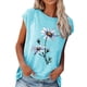 thumbnail image 1 of Blusa de manga corta Top Cuello redondo Blusa de manga corta con estampado floral para citas de mujeres, 1 of 6
