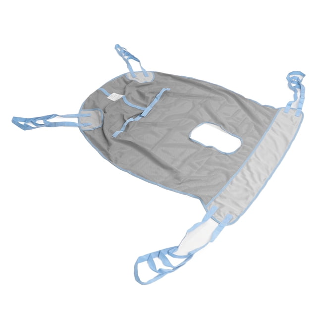 Mesh Patient Lift Sling 4 Positions 230KG Capacity, Hole Design, Directional Grip for Toilet Use, Breathable & Easy to Wash