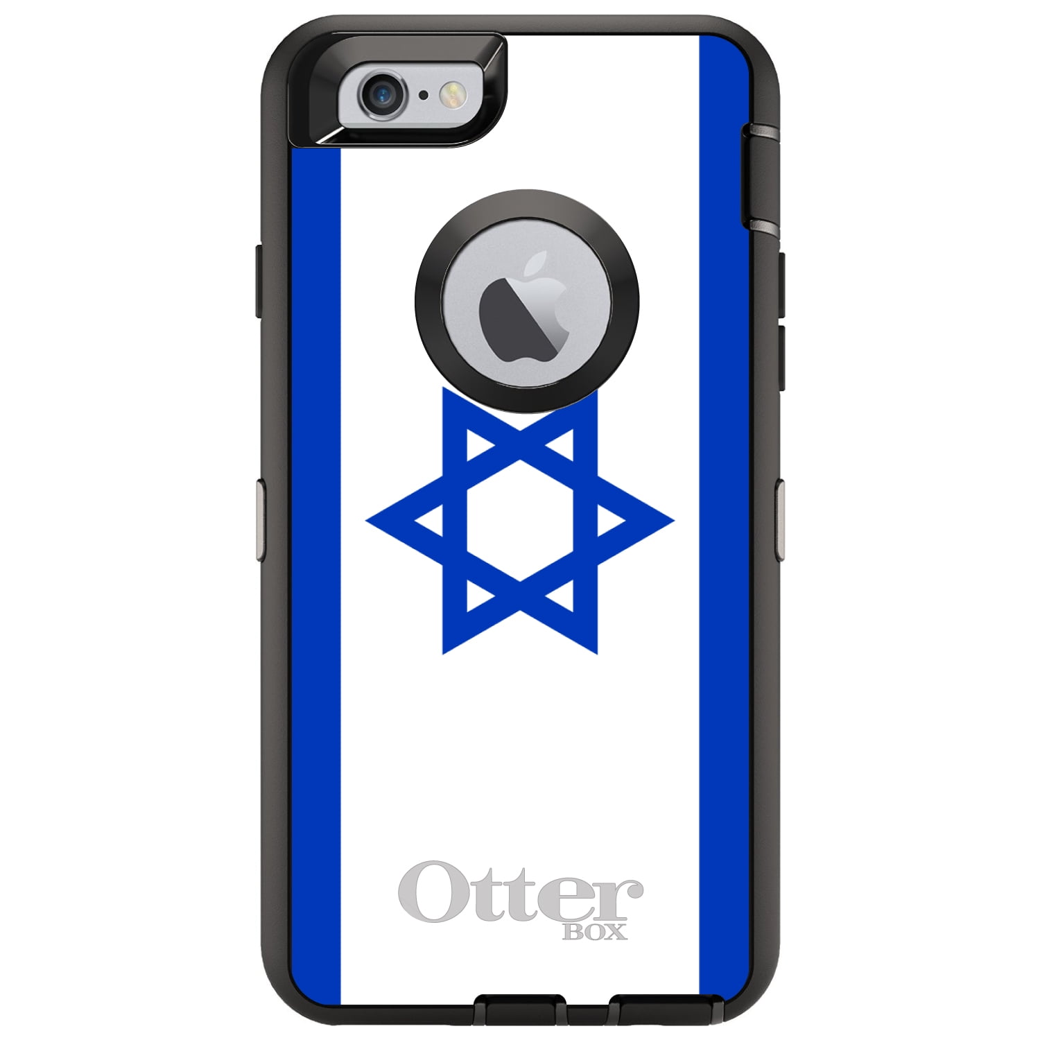 DistinctInk Custom Black OtterBox Defender Series Case for Apple iPhone 6 Plus ...