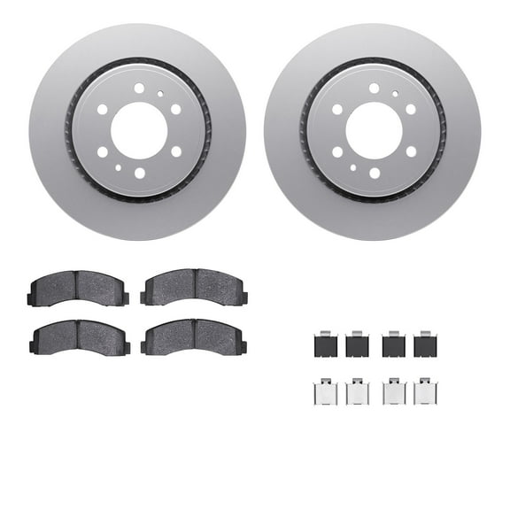 Dynamic Friction Company Front Geospec Brake Rotors with Ultimate Duty Performance Brake Pads includes Hardware 4412-54063