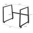 thumbnail image 2 of Rocelco 40" Large Height Adjustable Standing Desk BUNDLE - Quick Sit Stand Up Dual Monitor Riser - Gas Spring Assist Computer Workstation - Retractable Keyboard Tray - Teak Wood Grain, 2 of 8