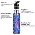 thumbnail image 3 of Yayeee 20oz Insulated Water Bottle Double Wall Stainless Steel with Flip Straw Lid, Neon Pink Starfish, 3 of 7