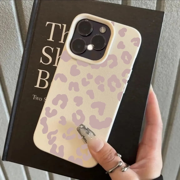 For IPhone 17 Air16 15 14 13 12 11 Pro Max Case Pink Leopard Print Lichee Pattern Silicone Cover For IPhone 14 15 16 Plus Fundas