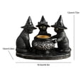 thumbnail image 6 of OIUR Halloween Black Cats Candle Holder Gothic Resin Cat with Witch Hat Statue Tea Light Holder for Indoor Party Mantel Coffee Table Centerpiece, 6 of 7