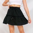 thumbnail image 4 of EDFBUYKRS Female Skirts Long Flowy Skirt with Slit 2023 Skirt Women's Fashion Short Skirt High Waist Elastic Solid Skirt, 4 of 6