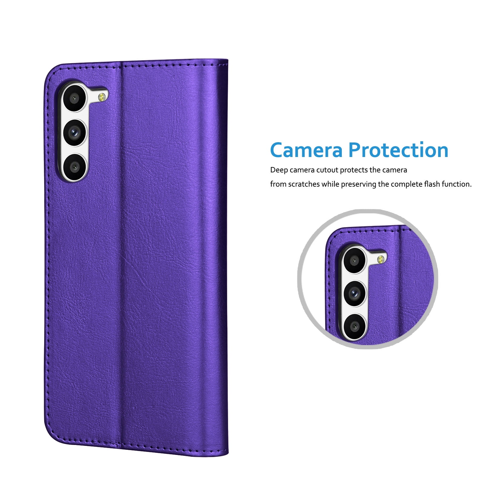 Galaxy S23 Plus Wallet Case, Samsung S23+ Case with Magnetic,Soft TPU Cover  Bumper with Kickstand, Card Holder Flip Folio Cover for Samsung Galaxy S23