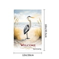 thumbnail image 4 of Amhnf Welcome Heron Beach Scene Garden Flag For Home Outdoor Garden Yard Decor 12x18 inch, 4 of 5