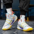 thumbnail image 4 of Novetra Men's Basketball Shoes Breathable Anti Slip Wear Resistant Super Light Sneakers Outdoor Cushioning Workout Fashion Running - YELLOW_11, 4 of 5