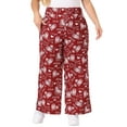 thumbnail image 1 of Pantalones Palazzo Oversize de Cintura Elástica para Mujeres Talla Grande Curvy Glam 2X Rojos, 1 of 6