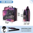 thumbnail image 3 of Zipper Binder with Shoulder Strap 2 inch 3 Ring Waterproof File Folder Organizer Bag 500 Sheet Black Panther Pattern, 3 of 8