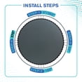 thumbnail image 5 of Plexalife Trampoline Replacement Mat with Sturdy 72 V-Rings - Jumping Mat Compatible with 14ft Round Frame & 5.5" Springs - Ultra Durable PP, High Elasticity, UV & Water Proof, 5 of 5