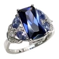 thumbnail image 2 of SmartBy Wide Exquisite Workmanship Women Ring Alloy Faux Gem Rhinestone Wedding Band Jewelry Accessory, 2 of 8