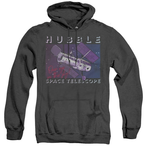 Nasa Eye In The Sky Adult Heather Hoodie Sweatshirt Black