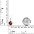 thumbnail image 5 of Gem Stone King 4.00 Cttw Red Garnet Pendant Necklace for Women | 925 Sterling Silver | Oval 11X9MM | Gemstone Birthstone | With 18 inch Silver Chain, 5 of 5