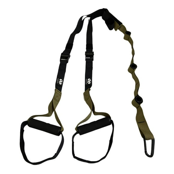 Banda de suspensión tipo TRX resistencia Profesional color verde Militar