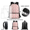 thumbnail image 6 of HUIACONG Pink Heart Pattern School Backpack for Daily Student Use Lightweight Multi Compartment Large Capacity for Boys Girls Ages 6‑18 Back to School, 6 of 6