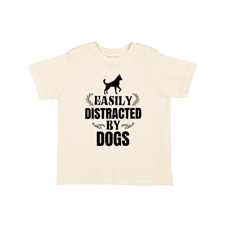 

Inktastic Easily Distracted by Dogs Gift Toddler Boy or Toddler Girl T-Shirt