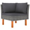thumbnail image 4 of vidaXL 10 Piece Garden Lounge Set with Cushions Poly Rattan Grey, 4 of 9