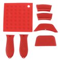 thumbnail image 1 of Shisuyan Red Silicone Heat Resistant Pan Handle Covers 7Pcs 5.6X1.9X0.5In, 1 of 9