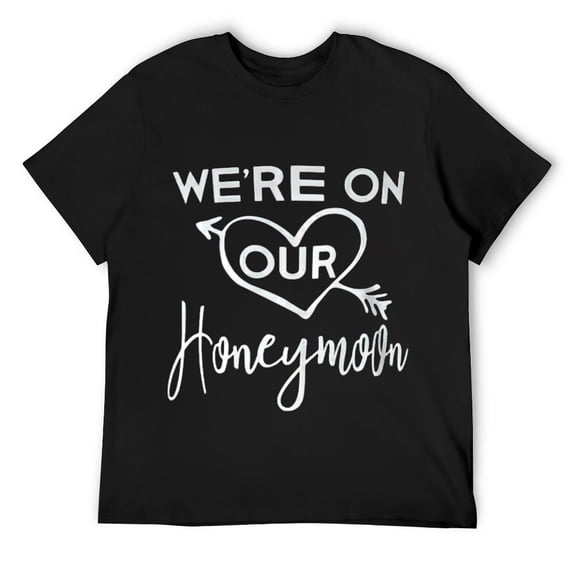 Mens Honeymoon Shirts for Couples We're on Our Honeymoon Gift T-Shirt Black