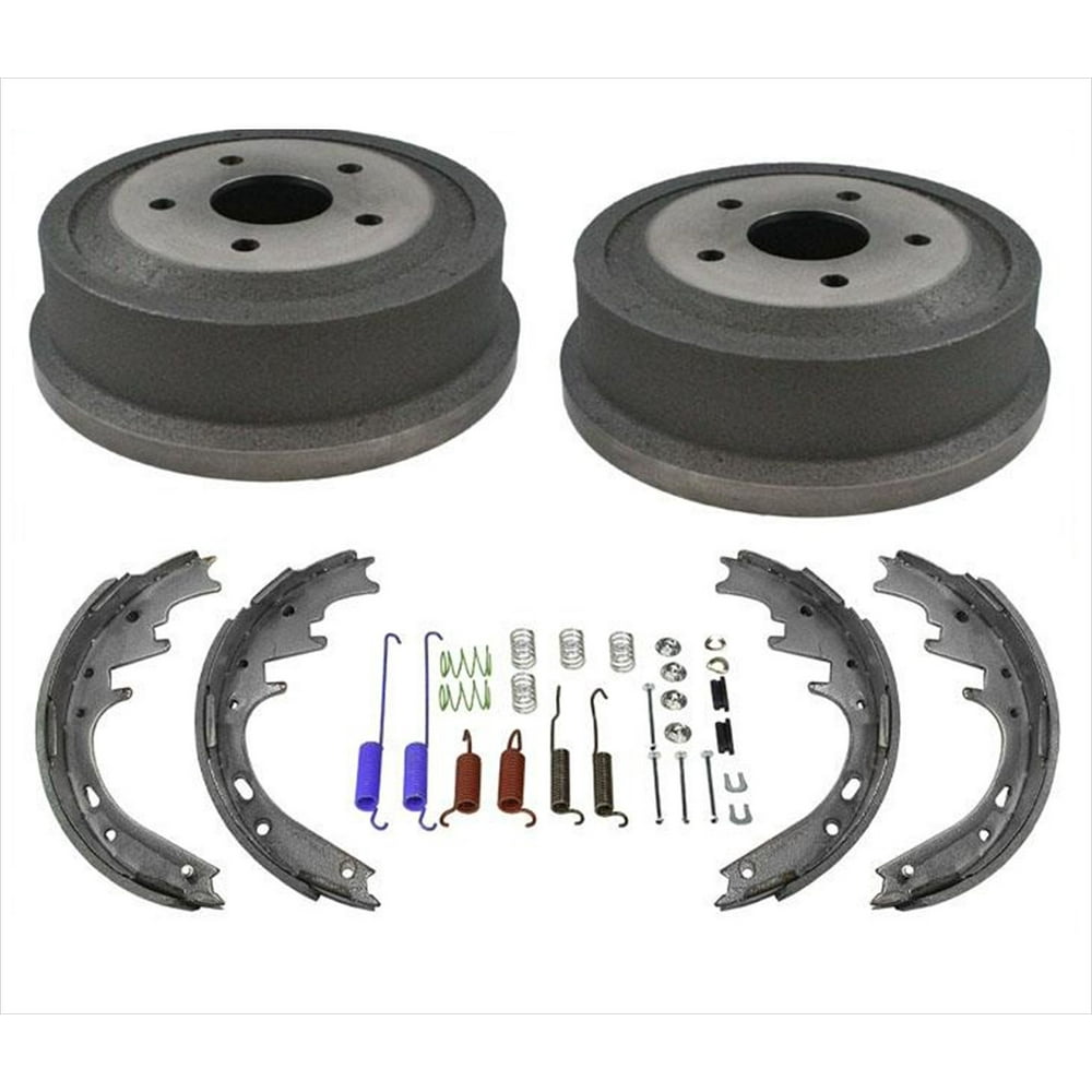 (2) Rear Brake Drums & Brake Shoes + Springs 4PC Kit 20002001 Dodge Ram 1500