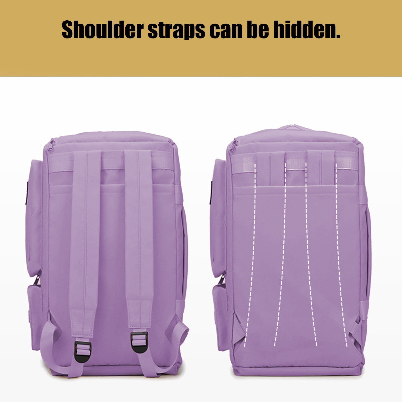 Large Capacity Gym Duffle Bag for Women - Lightweight Sports Travel Duffel for Workout, Training, Weekend Trip & Travel, Purple
