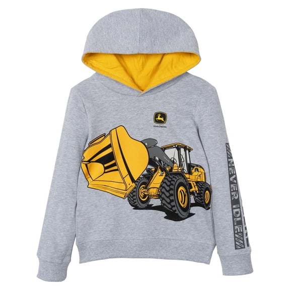 John Deere Construction Truck Fleece Pullover Hoodie Toddler to Little Kid