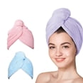 thumbnail image 1 of Envoltura para el cabello para secar, 3 uds., toalla para el cabello de lana Coral, toalla para el cabello para mujer, estética elegante, 1 of 5