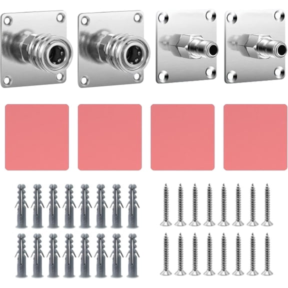 4PCS Foam Cannon Holder 1/4" Female and Male Pressure Washer Gun Holder Wall Mount Quick Connect Organizer for Car Wash Tools