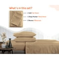 thumbnail image 2 of SGI Bedding 600 TC Egyptian Cotton Bed Sheet Set - Family XL Size Sheets 600 Count Sheets Soft, Durable Sheets Cotton Sheets in 600 TC 18" Deep, Taupe Solid, 2 of 8