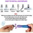 thumbnail image 3 of Diamond Painting Pen, 5D Diamond Painting Accessories Tools, Silver Metal Tips Diamond Painting Pen Kits with 6pcs Stainless Steel Tips for DIY Craft, Comfort Grip and Faster Drilling (Purple), 3 of 8