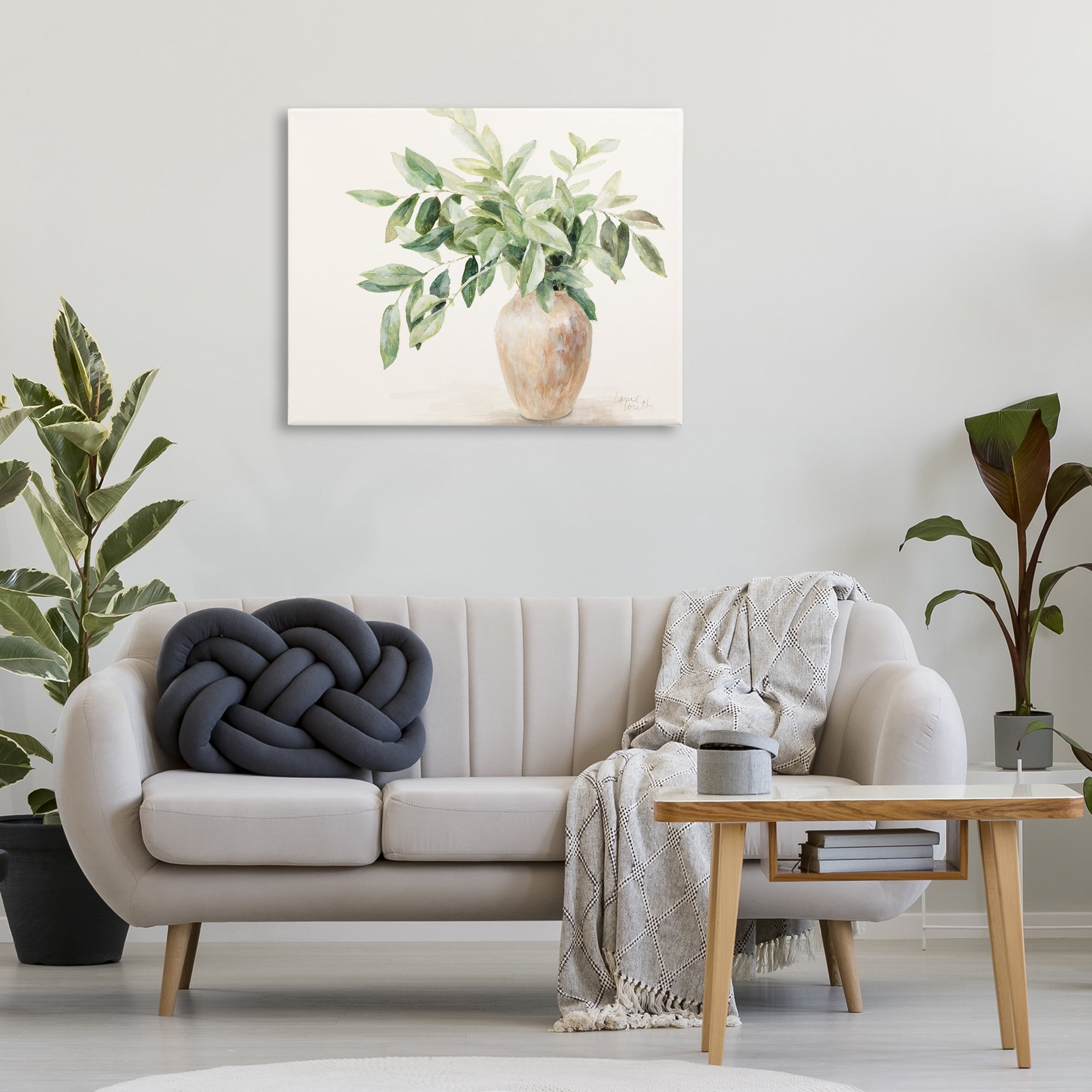 Stupell Industries Ivy Potted Plant Botanical & Floral Painting Gallery Wrapped Canvas Art Print Wall Art, 40 x 30