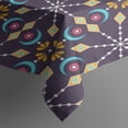thumbnail image 3 of Multicolor Ethnic Geometric Pattern Rectangle Tablecloth 60"x84",Waterproof Polyester Rectangle Table Cloth, Wipeable Spillproof Polyester Tablecloth for Dining, Camping, Indoor and Outdoor, 3 of 5