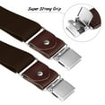 thumbnail image 2 of Buyless Fashion 2 Pack Suspenders for Men - 48" Elastic Adjustable Straps 1 1/4" - Y Shape - 5123-2-Brown, 2 of 7