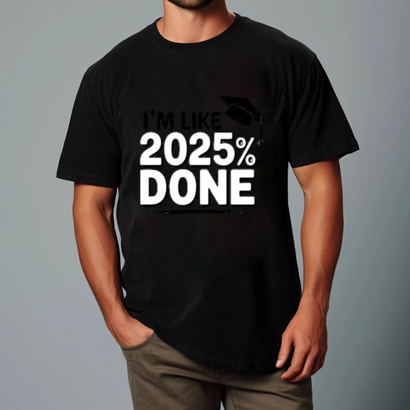 Graduate 2025 Simple Bold Class Year Statement Design Unisex Tee,S- 5XL