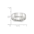 thumbnail image 2 of Sterling Silver 7mm Flat With Step Edge Size 10 Band Ring, 2 of 2
