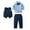 Light Blue1, variant on ameIAEA Toddler Baby Boy Clothes Gentleman Wedding Outfits Formal Dress Shirt+Bowtie+Ves+Suspender Pants