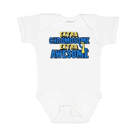 

Inktastic Extra Chromosome Extra Awesome Gift Baby Boy or Baby Girl Bodysuit