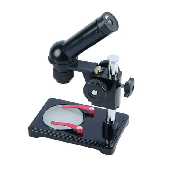 Miiottaa 20x Zoom Microscope 55mm Adjustable Working Distance Metal Microscope for Labs