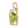 thumbnail image 2 of 14K Yellow Gold 8mm Peridot Bezel Pendant, 2 of 7