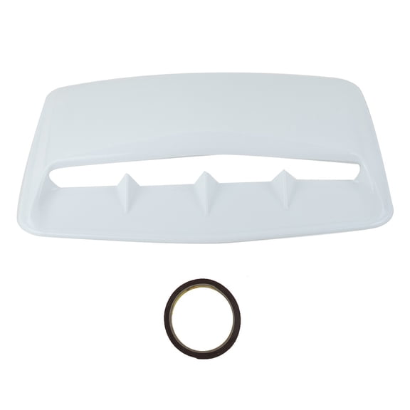 WHITE Car Vent Decorative Air Flow Intake Bonnet Hood Scoop Cover Auto Accessories